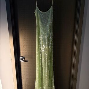 Higher Level Sequin Maxi Dress - Mint